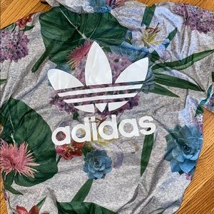 Floral adidas small windbreaker